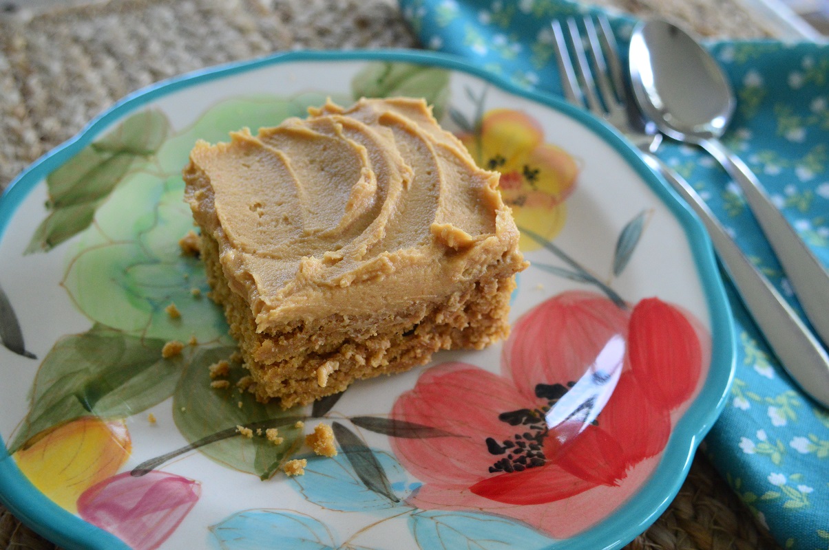 Peanut Butter Oat Cake with PB Cream Cheese Frosting (GF, Refined Sugar Free) Wholesome Housewife