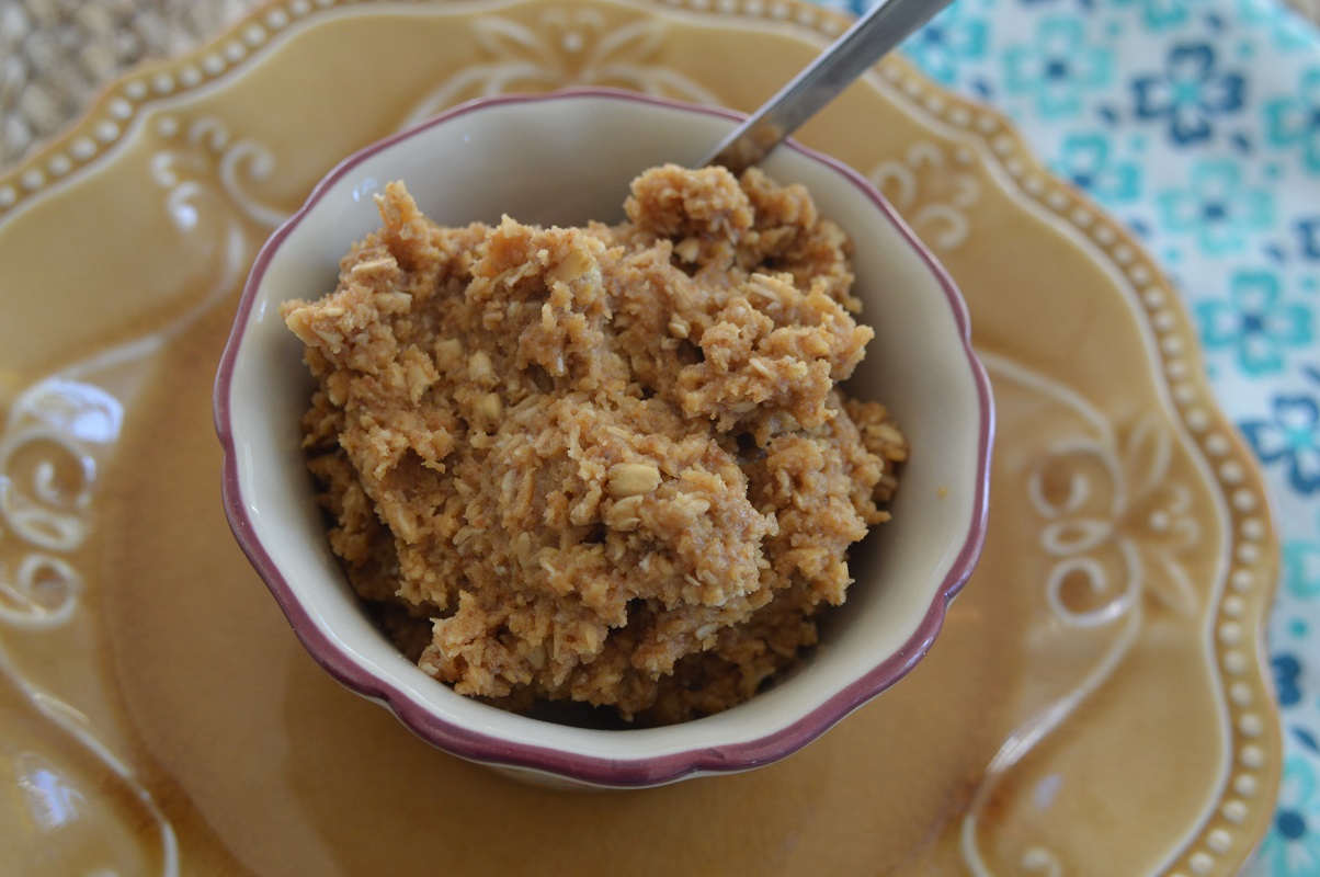 PB Oatmeal Cookie Dough Dip Wholesome Housewife